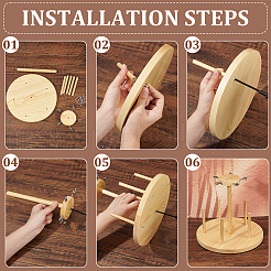 1 комплект деревянных держателей для ниток&nbsp;DIY-BC0013-96