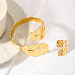 Наборы браслетов-манжет и колец-манжет из листового сплава&nbsp;FS-WG68E2E-01