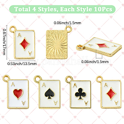 40шт 4 цвета подвески из цинкового сплава с эмалью&nbsp;ENAM-SC0009-97