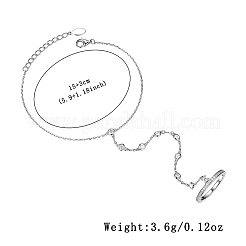 925 браслет из стерлингового серебра с микропаве из кубических цирконий для женщин FU6623-5