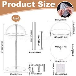 Демонстрация акриловой шляпы/парика&nbsp;ODIS-WH0079-032B-01