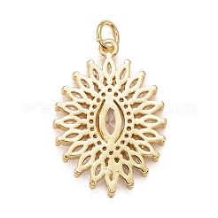 Подвески из латуни с покрытием из прозрачного кубического циркония&nbsp;KK-M229-34G