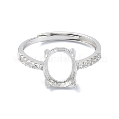 Регулируемые 925 серебряные серьги с 4 зубцами&nbsp;STER-K179-25P