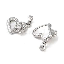 Латунные микропаве прозрачные кубические циркониевые подвески&nbsp;KK-B102-30P