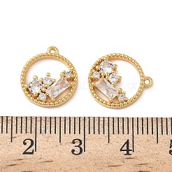 Латунные микропаве прозрачные кубические циркониевые подвески&nbsp;KK-B160-26G