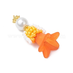 Подвески в виде цветка из стеклянного бисера&nbsp;PALLOY-MZ00686-05