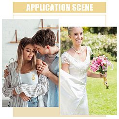 4шт латунный медальон-подвеска брошь для свадебной фотографии&nbsp;JEWB-CA00012