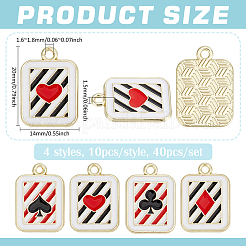 40шт 4 стиля подвески из сплава с эмалью&nbsp;ENAM-PH0003-06