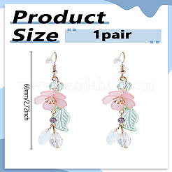 1 пара серег-кисточек из цинкового сплава и смолы&nbsp;EJEW-LP0013-15