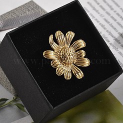 Кольцо-манжета из нержавеющей стали 304 с цветком для женщин&nbsp;LS-RJEW-M049-04G