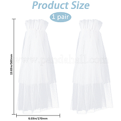 Свадебные нейлоновые нарукавники для женщин&nbsp;AJEW-WH20007-91A