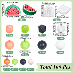 Силиконовые фокусные бусины на летнюю тематику&nbsp;SIL-SC0002-71
