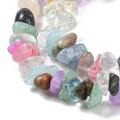 2 шт. набор браслетов из смешанных драгоценных камней с чипсами для родителей и детей&nbsp;BJEW-JB08431