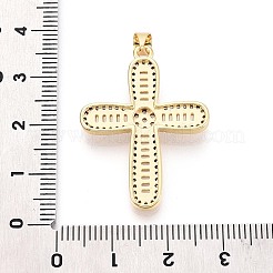 Латунные микропаве прозрачные подвески с фианитом&nbsp;KK-N268-91G