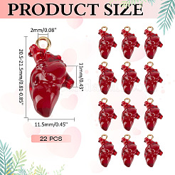 22шт подвески из прозрачной смолы&nbsp;RESI-ME0001-14