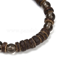 Браслеты из натуральных кокосовых бусин рондель для женщин&nbsp;BJEW-JB11635-01