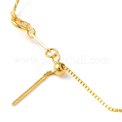 925 витой браслет из стерлингового серебра&nbsp;BJEW-G680-01G