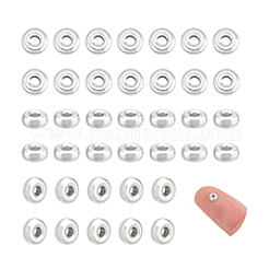 60 шт. рондель 925 бусины-разделители из стерлингового серебра&nbsp;STER-PH0003-82