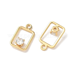 Прямоугольные подвески из латуни с микропаве из кубических цирконий&nbsp;KK-Z136-04G