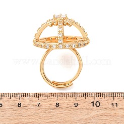 Компоненты регулируемого кольца из латуни с микропаве из прозрачного кубического циркония&nbsp;KK-G551-07G