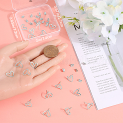 20 шт. серьги-гвоздики в форме сердца из латуни&nbsp;KK-BBC0021-98