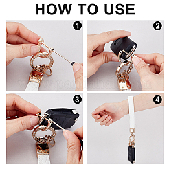 2 комплект 2-х цветных брелоков из сплава с искусственной кожей&nbsp;KEYC-PH0002-14B