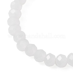 2 шт. эластичный браслет из гальванизированного стекла и латунных бусин для женщин&nbsp;BJEW-JB13162