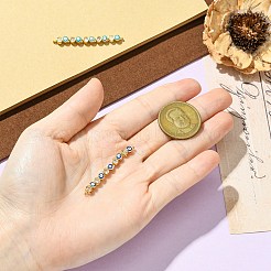 2 шт. 2-цветная латунная подвеска с эмалью из кубического циркония с паве&nbsp;KK-CJ0014-18