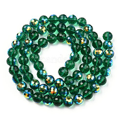 Прозрачные стеклянные бусины гальваническим пряди&nbsp;EGLA-TAC0006-06A