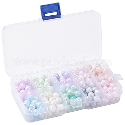 250шт 10 цвета акриловые бусины с переливающимся покрытием&nbsp;MACR-CJ0001-66-1