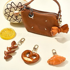 1 набор из 4 шт. 4 стилей брелоков в виде хлеба с имитацией щелочной воды&nbsp;ST-CJ0028-10