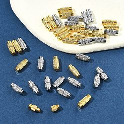 40 комплект 2-х цветных латунных винтовых застежек-колонн KK-FS0001-62