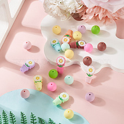 24шт 16 стиля силиконовые бусины&nbsp;SIL-TA0003-02