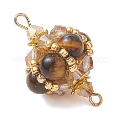 Подвески-фонарики из натурального тигрового глаза&nbsp;PALLOY-MZ01176-02