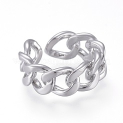 Латунь манжеты кольца&nbsp;RJEW-K232-19P