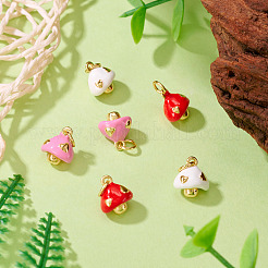 6шт 3 цвета латунные эмалевые подвески&nbsp;KK-TA0002-64