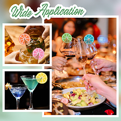 8 шт. оранжевые силиконовые подвески для бокалов вина&nbsp;AJEW-WH00471-02