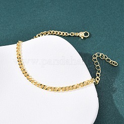 Браслеты-цепочки из латуни для женщин&nbsp;LS-BJEW-C140-15G