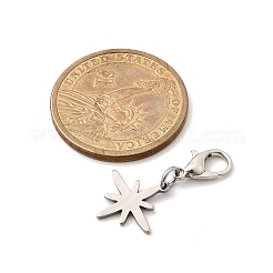 Подвесные украшения из нержавеющей стали 304 в форме звезды&nbsp;HJEW-JM03575