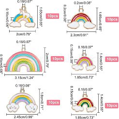Подвески из сплава эмали 60шт 6 стиля&nbsp;ENAM-NB0001-53