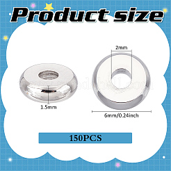 150 шт. латунные бусины-разделители с покрытием из розового золота&nbsp;KK-PH0010-92P