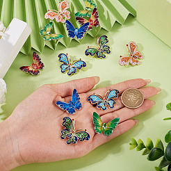 12 шт. 6 эмалевых булавки в форме бабочек&nbsp;JEWB-TA0001-23