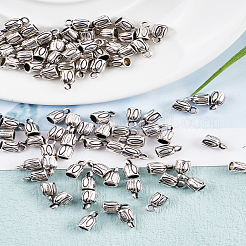 90 шт. наконечник шнура из сплава в тибетском стиле&nbsp;TIBE-LP0001-03