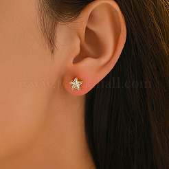 Серьги-гвоздики из латуни&nbsp;MO5504