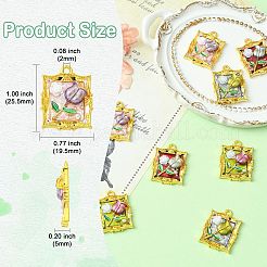 8 шт. подвески из сплава золотистого цвета из смолы 4 цветов&nbsp;FIND-CJ0004-91