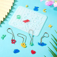 Силиконовые Молды для изготовления подвески в форме сердца и наборы для изготовления железной подвески&nbsp;DIY-TA0011-01