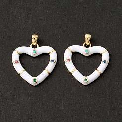 Реечное покрытие латунь микро паве разноцветные подвески из кубического циркония&nbsp;KK-D073-07G-02