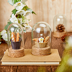 4 комплект стеклянных купольных крышек 2 стилей&nbsp;AJEW-HY0001-03