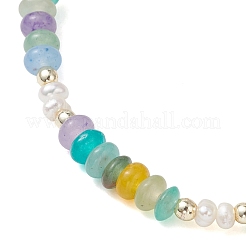 Браслеты-рондели из латуни с микропаве из прозрачных кубических цирконий&nbsp;BJEW-JB13114