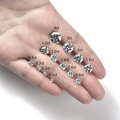 Блестящие круглые ограненные муассанитовые россыпи камней кабошоны&nbsp;RGLA-F081-01J